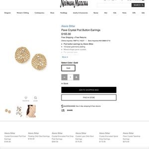 ROSE GOLD ALEXIS BITTAR PAVE STUDS 50% OFF